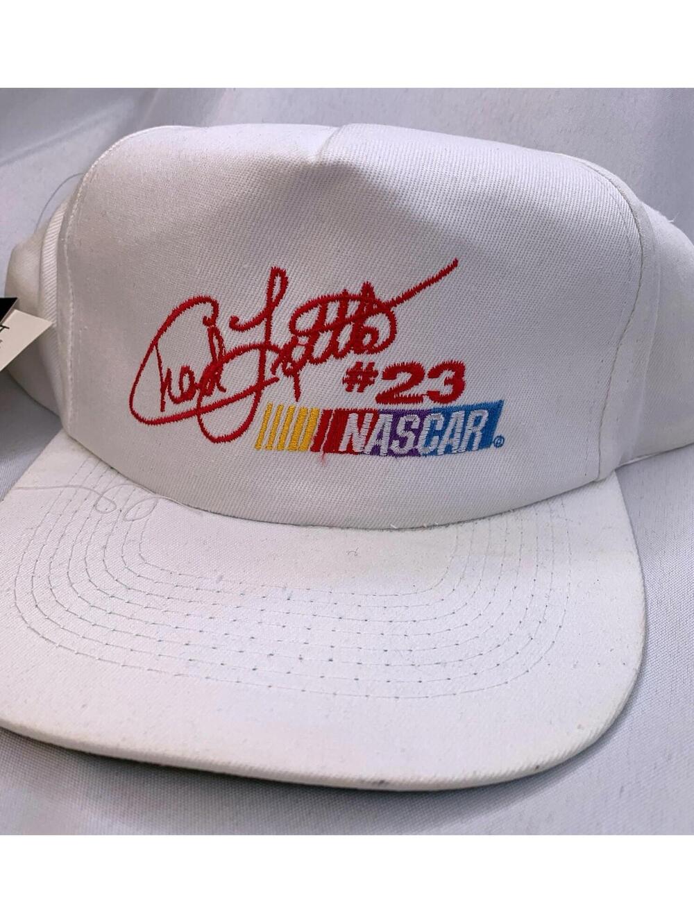Vintage Chad Little Logo Athletic White SnapBack Hat Cap NASCAR 90s New Og KC - Picture 4 of 8